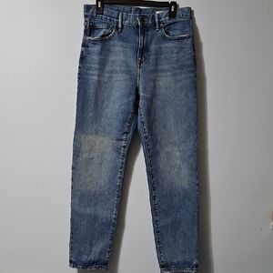 Banana Republic Light Blue Straight Fit Distressed Mens Jeans 30 X32